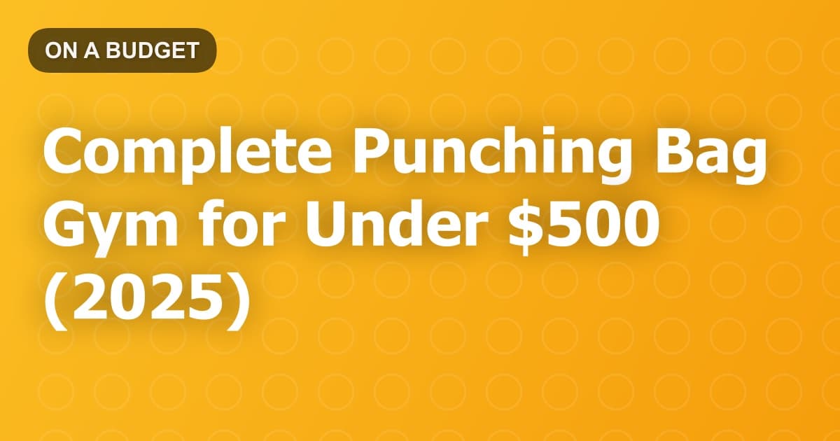 Complete Punching Bag Gym for Under $500 (2025)