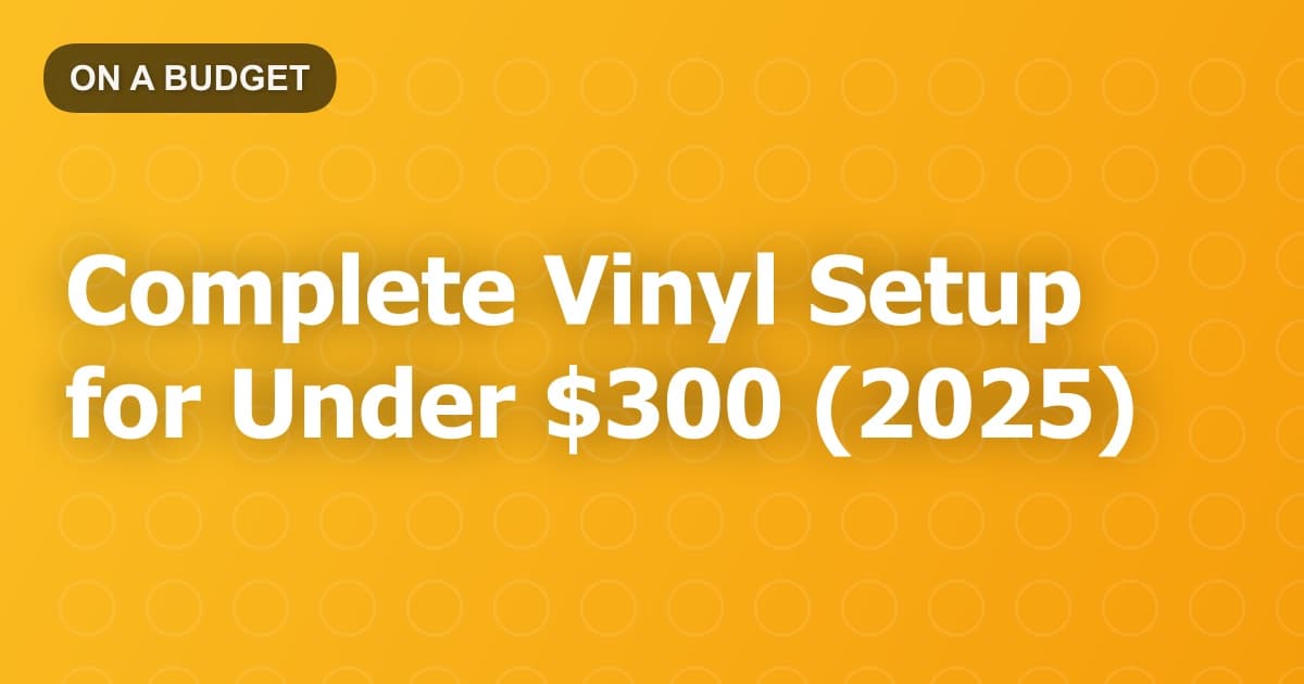 Complete Vinyl Setup for Under $300 (2025)