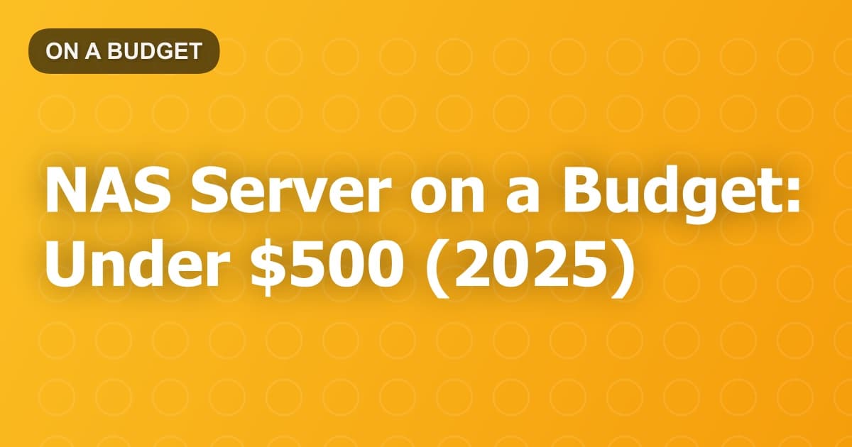 NAS Server on a Budget: Under $500 (2025)