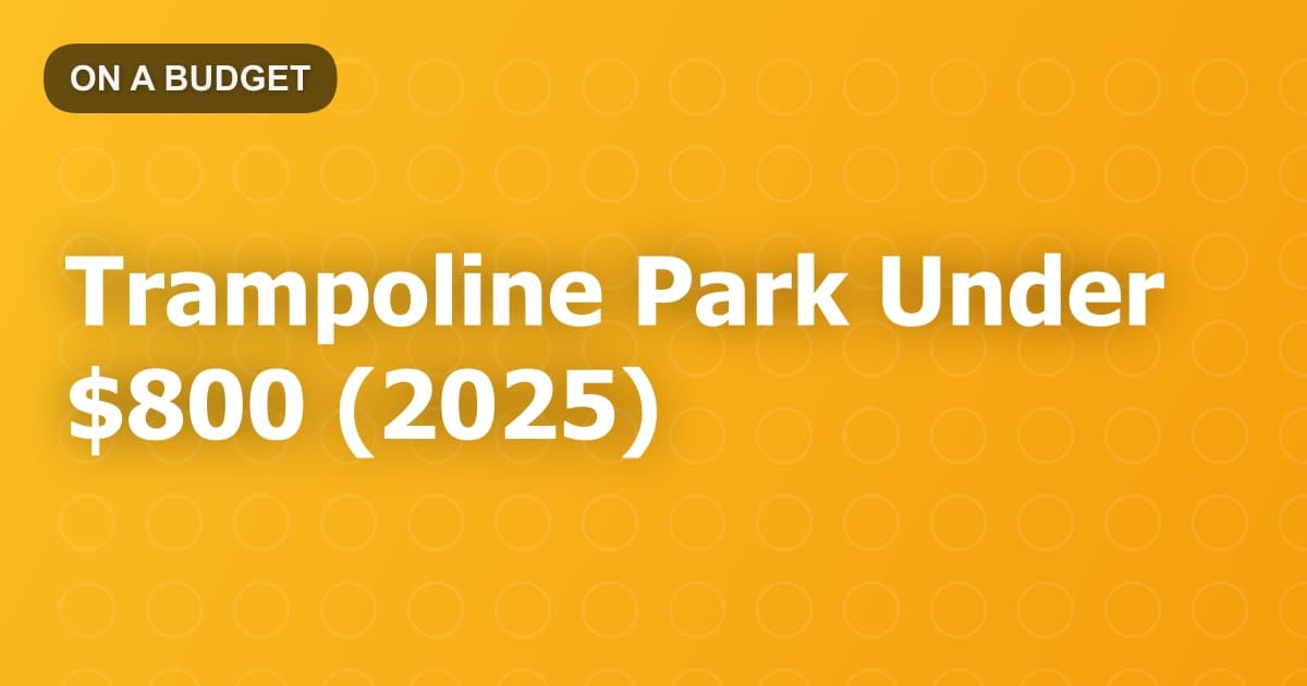 Trampoline Park Under $800 (2025)