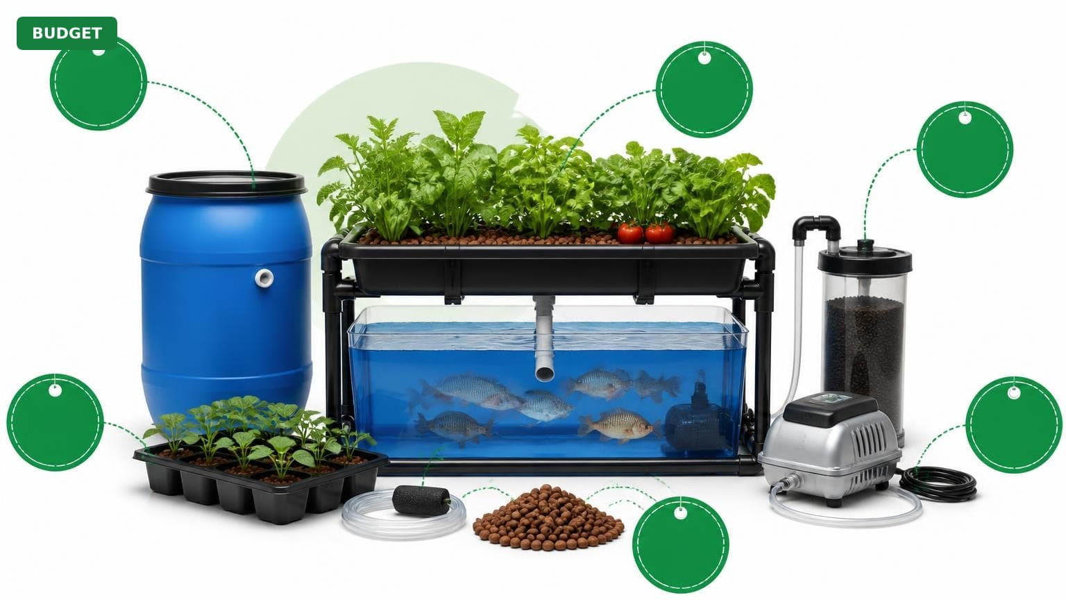 Complete Aquaponics Setup for Under $500 (2025)