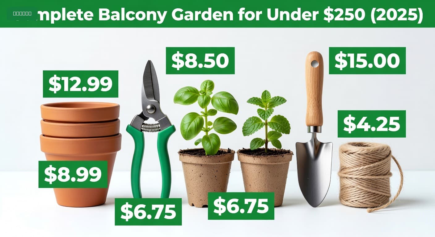 Complete Balcony Garden for Under $250 (2025)
