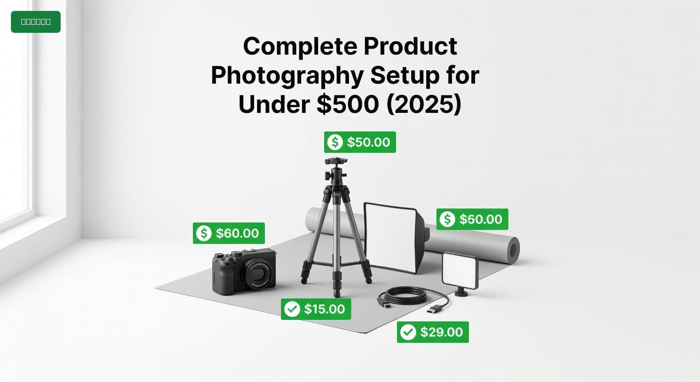 Complete Product Photography Setup for Under $500 (2025)