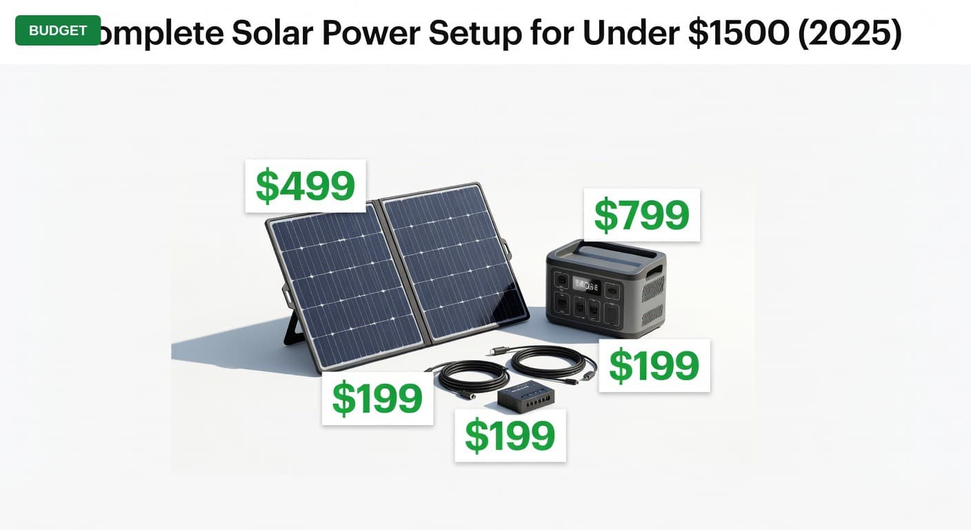 Complete Solar Power Setup for Under $1500 (2025)
