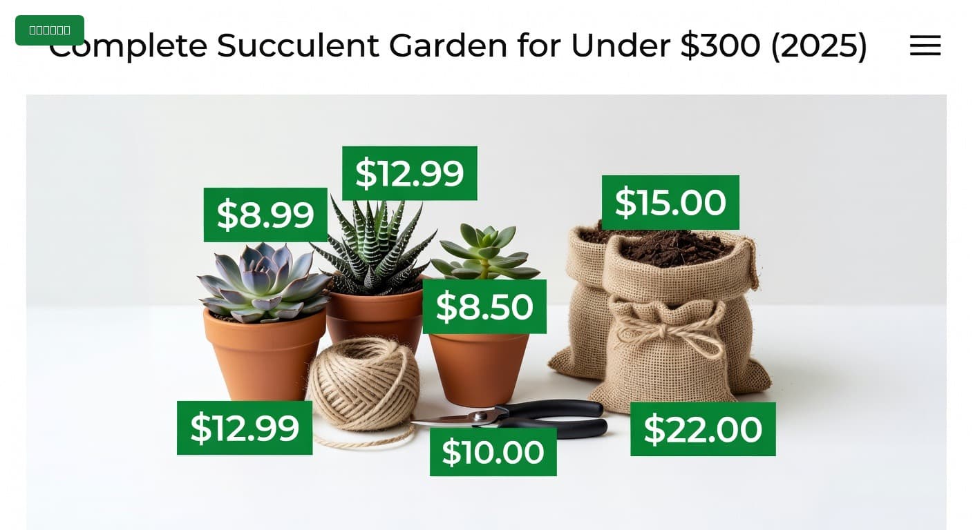 Complete Succulent Garden for Under $300 (2025)