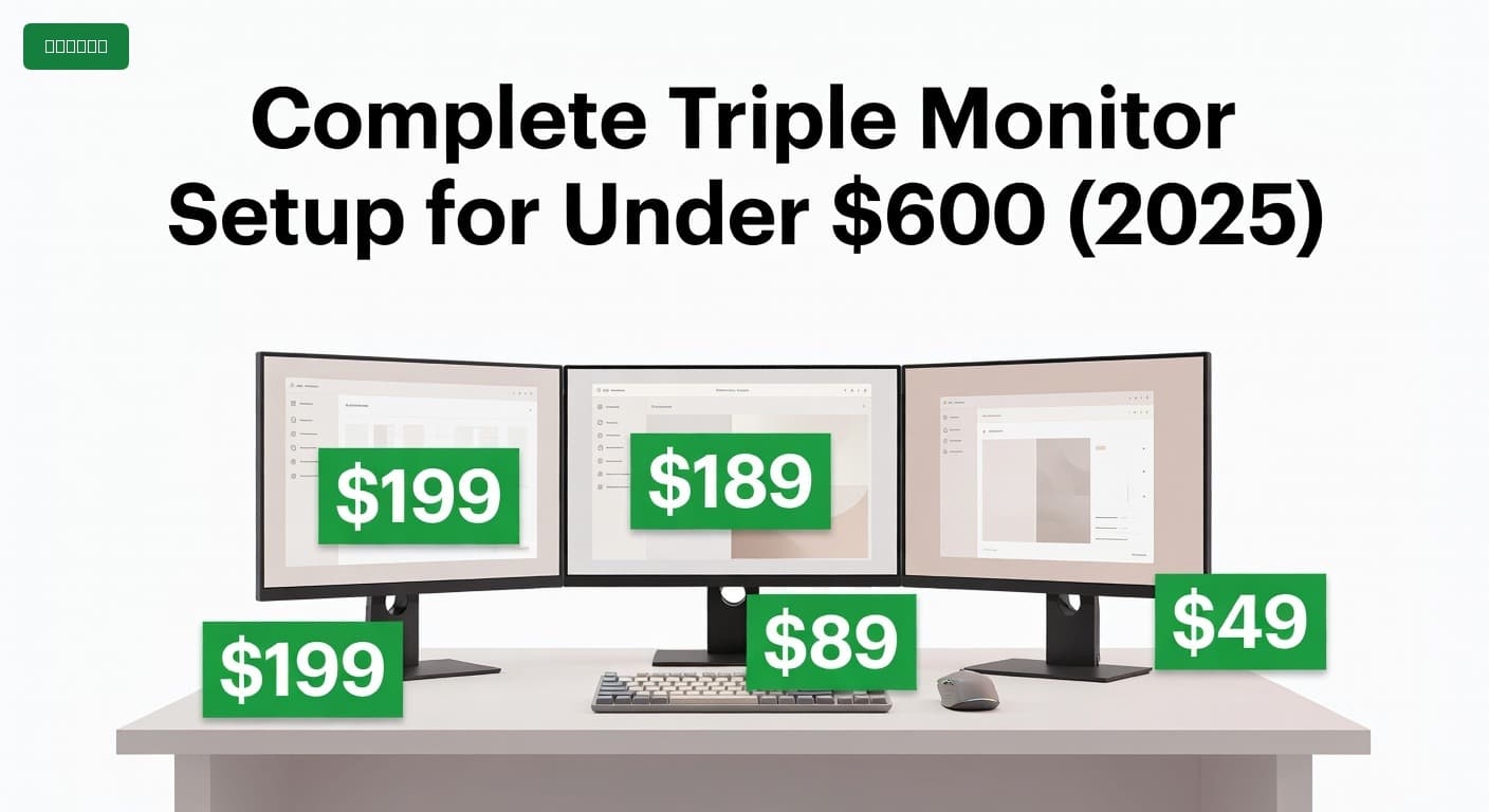 Complete Triple Monitor Setup for Under $600 (2025)