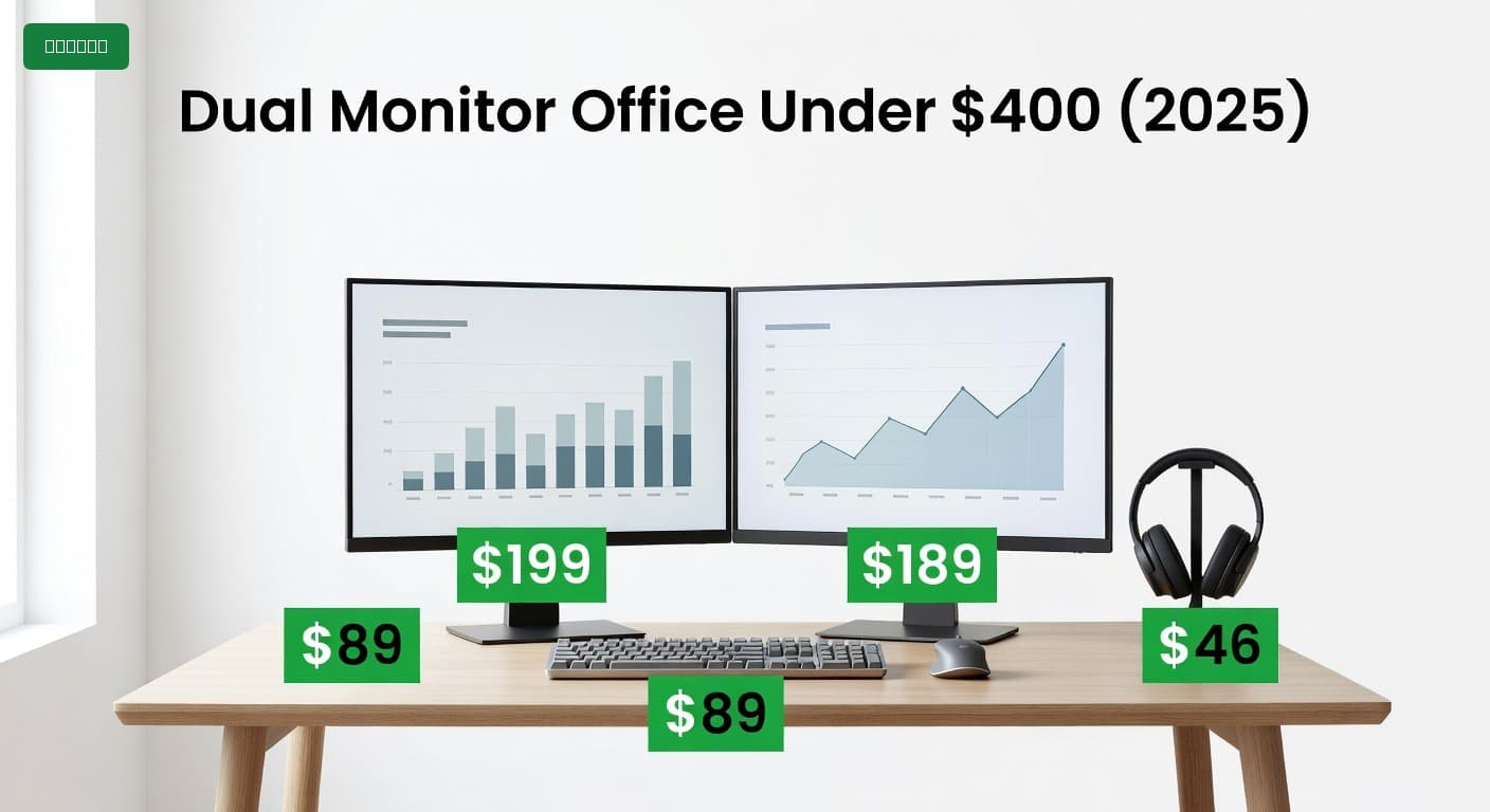 Dual Monitor Office Under $400 (2025)
