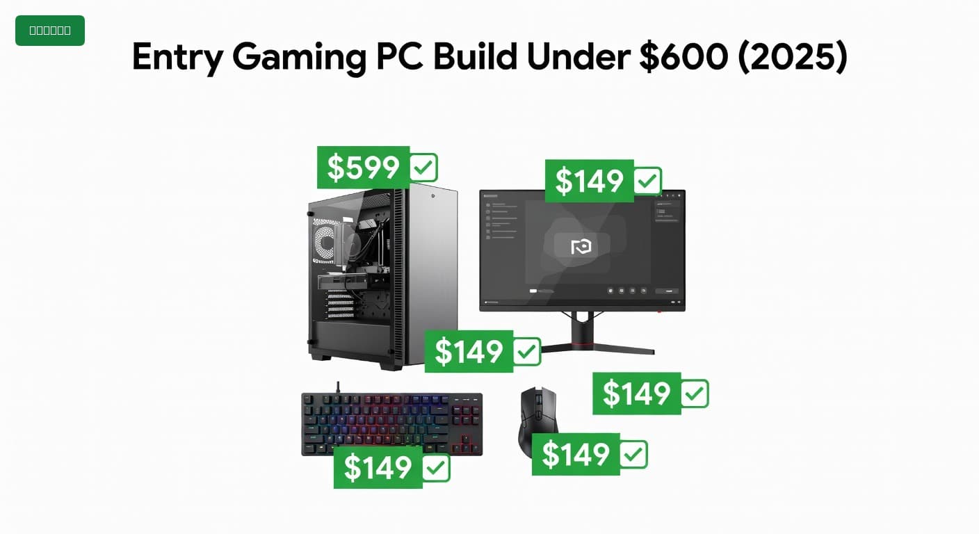 Entry Gaming PC Build Under $600 (2025)