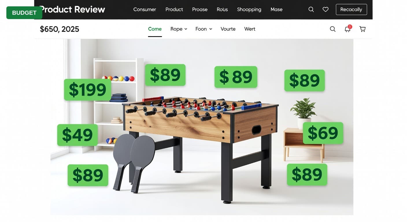 Foosball Table Room Under $650 (2025)