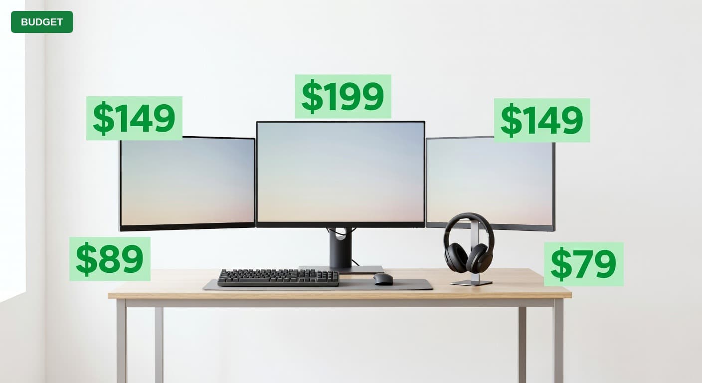 Multi-Monitor Desk Setup Under $600 (2025)