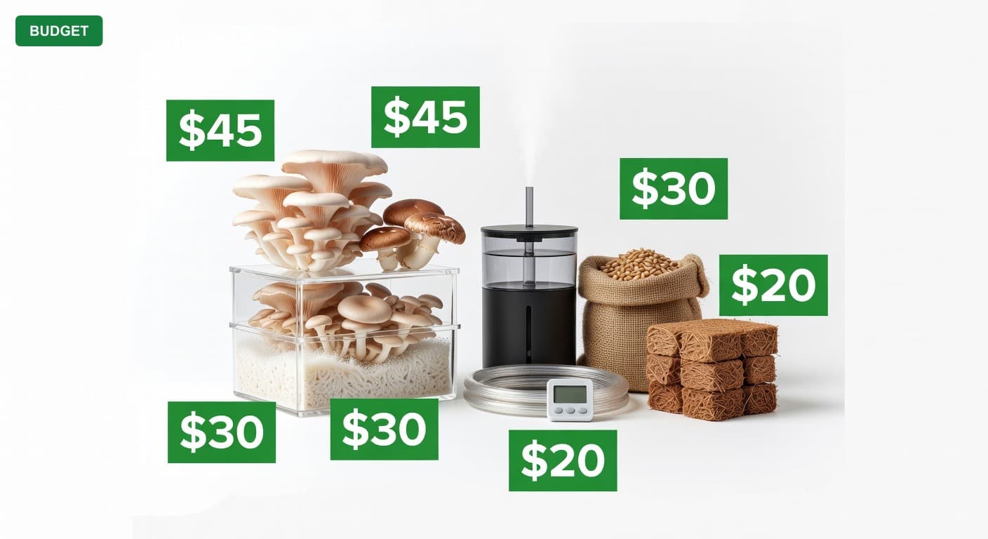 Mushroom Growing Setup Under $250 (2025)
