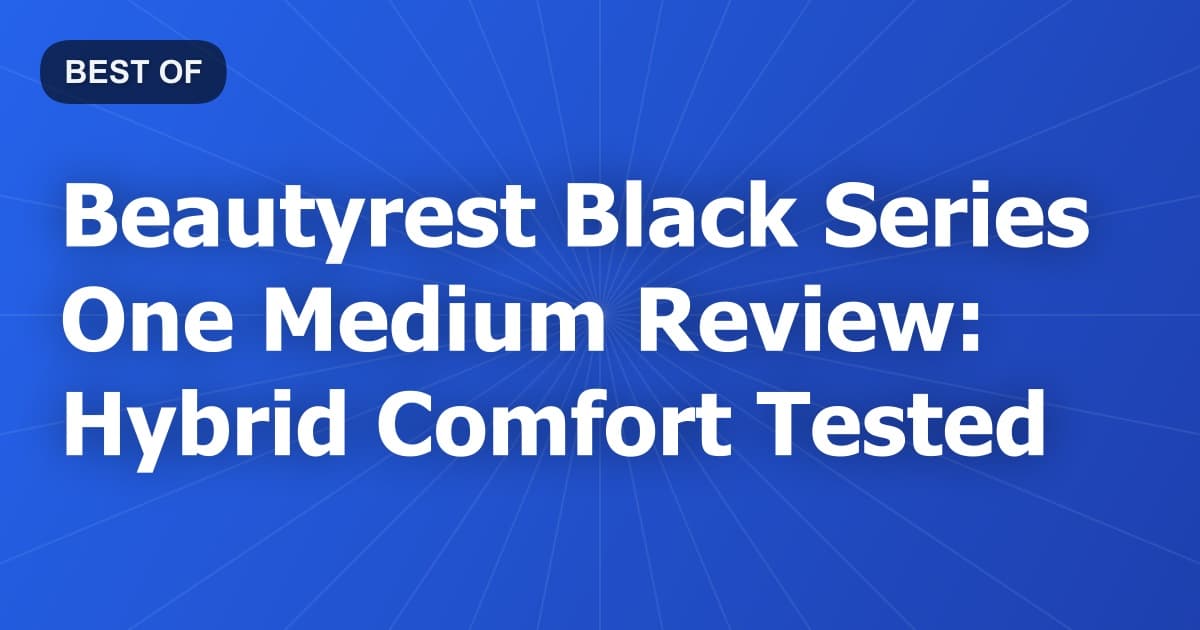 Beautyrest Black Series One Medium Review: Hybrid Comfort Tested