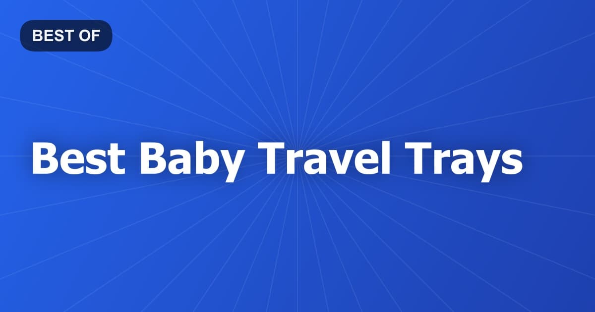 Best Baby Travel Trays