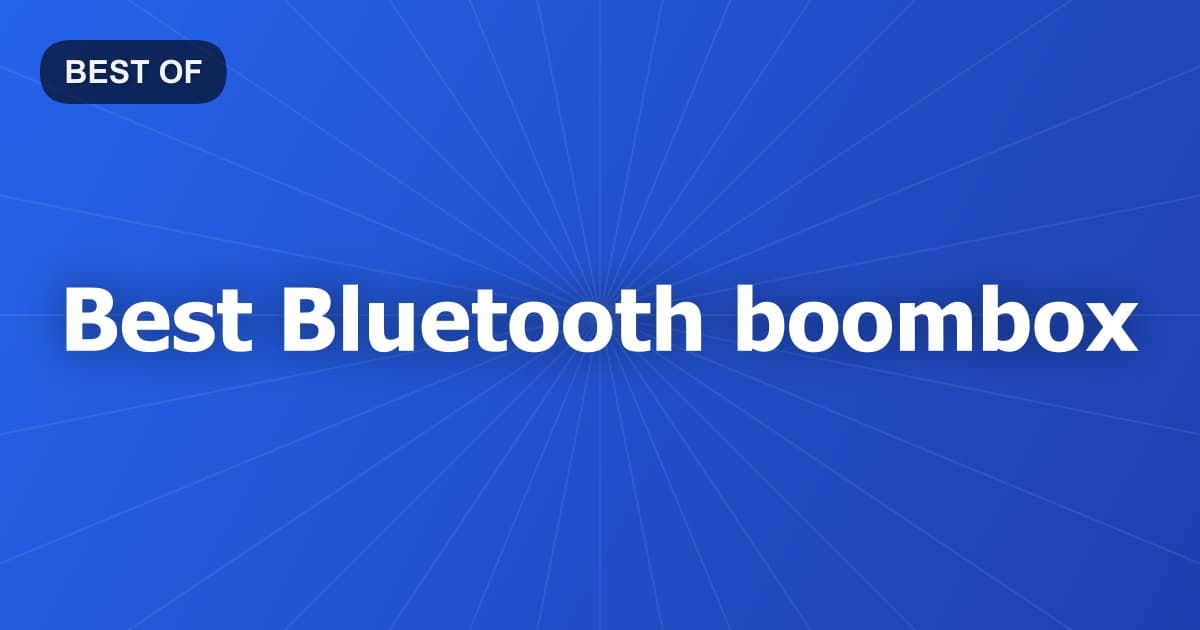 Best Bluetooth boombox