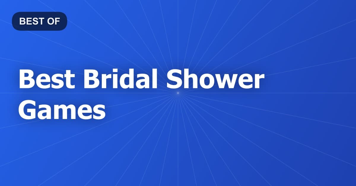 Best Bridal Shower Games