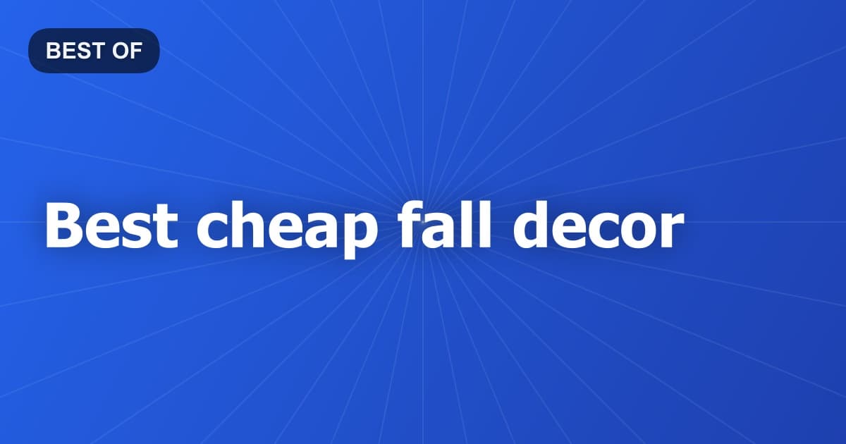 Best cheap fall decor