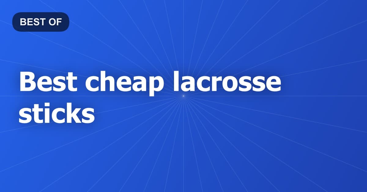 Best cheap lacrosse sticks