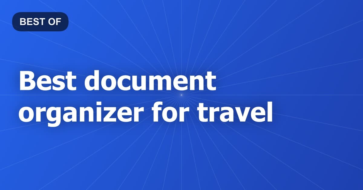 Best document organizer for travel