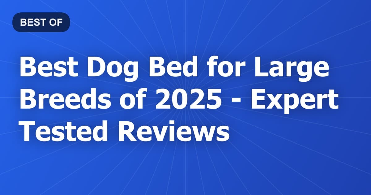 Best Dog Bed for Large Breeds of 2026 - Expert Tested Reviews