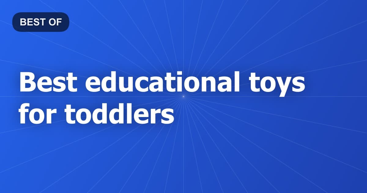 Best educational toys for toddlers