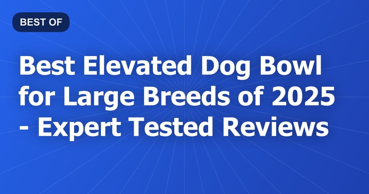 Best Elevated Dog Bowl for Large Breeds of 2026 - Expert Tested Reviews