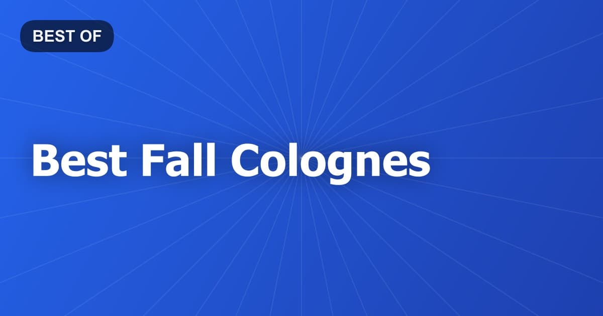 Best Fall Colognes