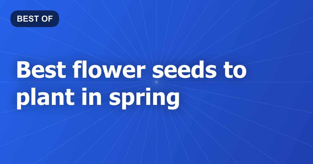 Best flower seeds to plant in spring