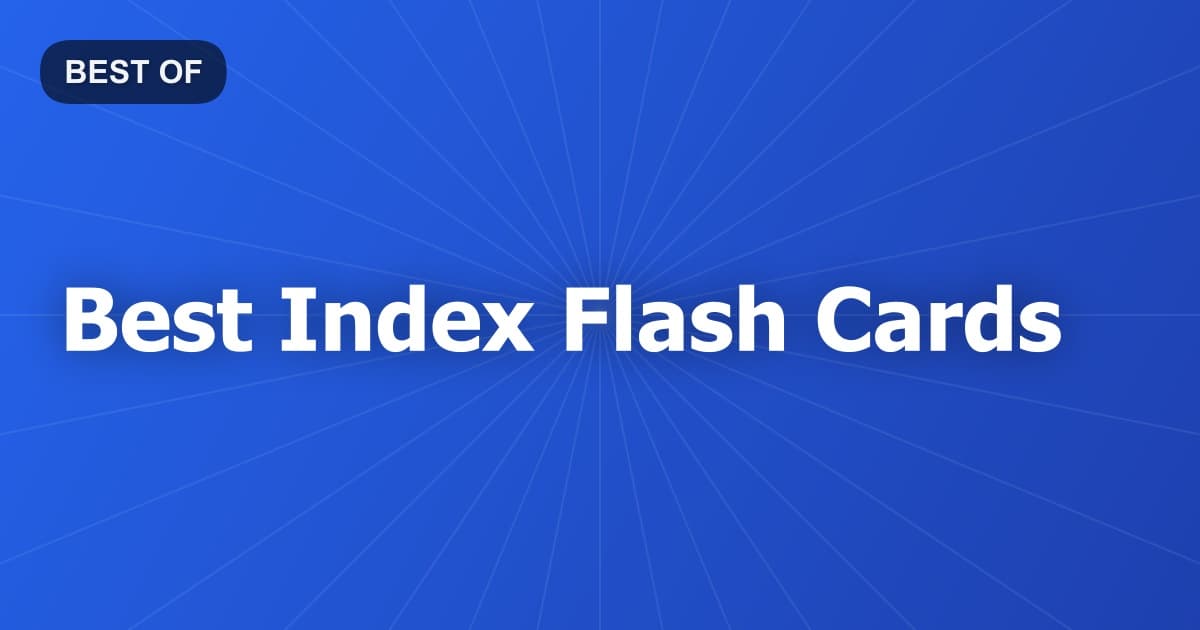 Best Index Flash Cards
