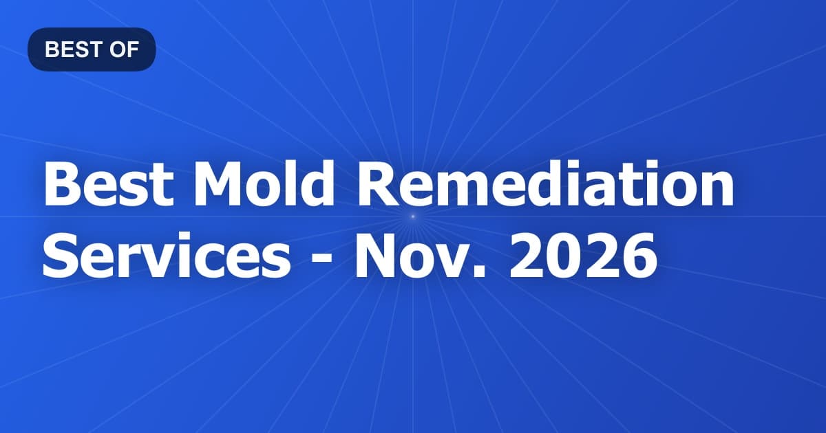 Best Mold Remediation Services - Nov. 2026