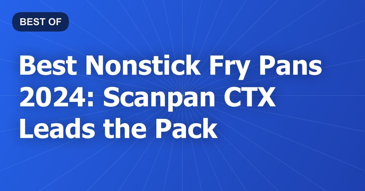 Best Nonstick Fry Pans 2024: Scanpan CTX Leads the Pack