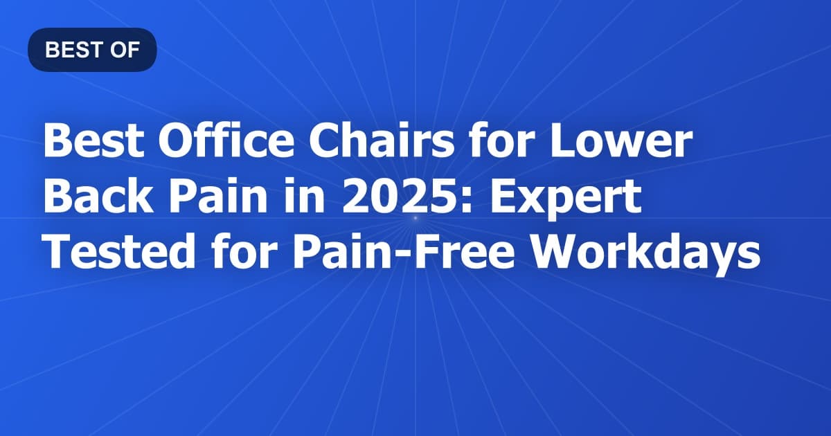 Best Office Chairs for Lower Back Pain in 2025: Expert Tested for Pain-Free Workdays