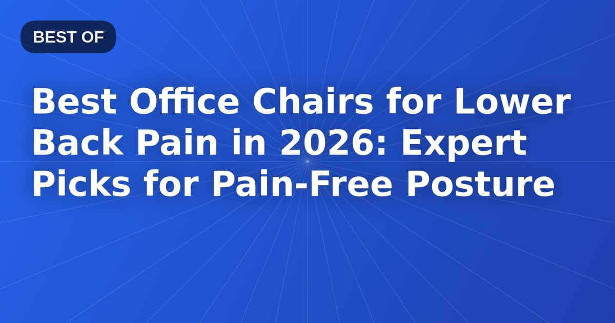 Best Office Chairs for Lower Back Pain in 2026: Expert Picks for Pain-Free Posture