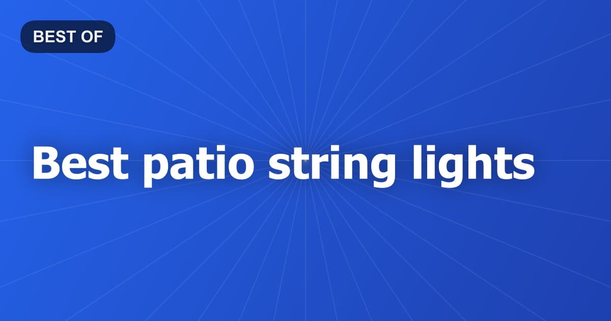 Best patio string lights