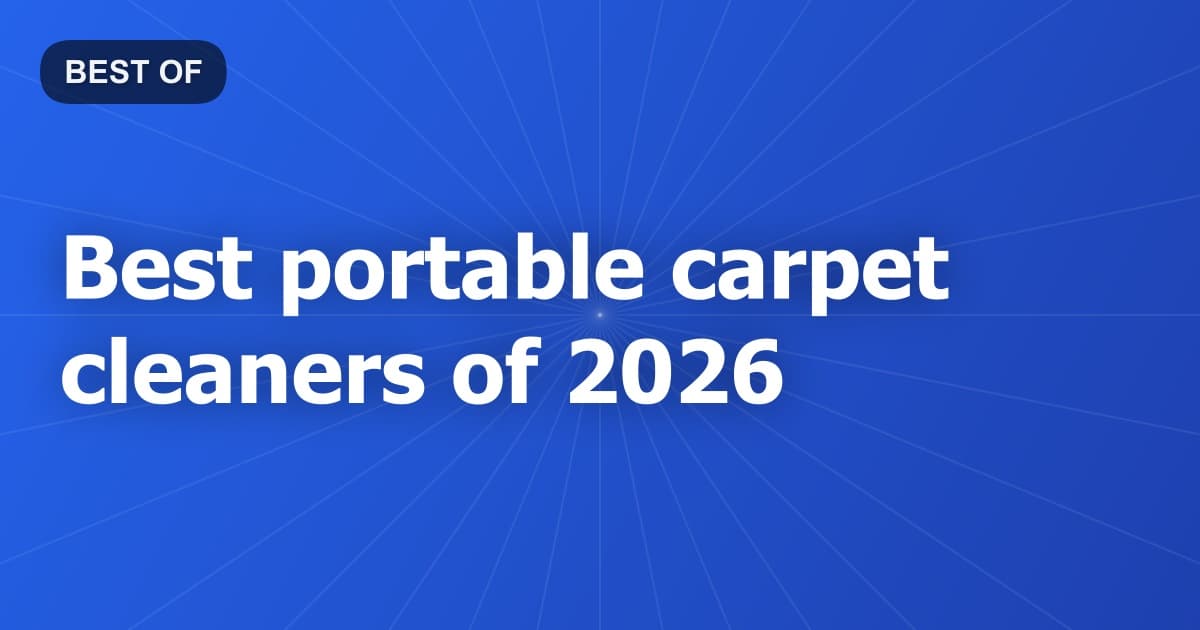 Best portable carpet cleaners of 2026
