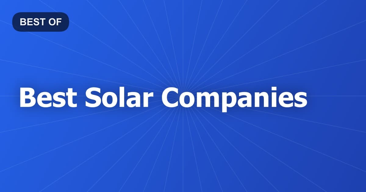 Best Solar Companies