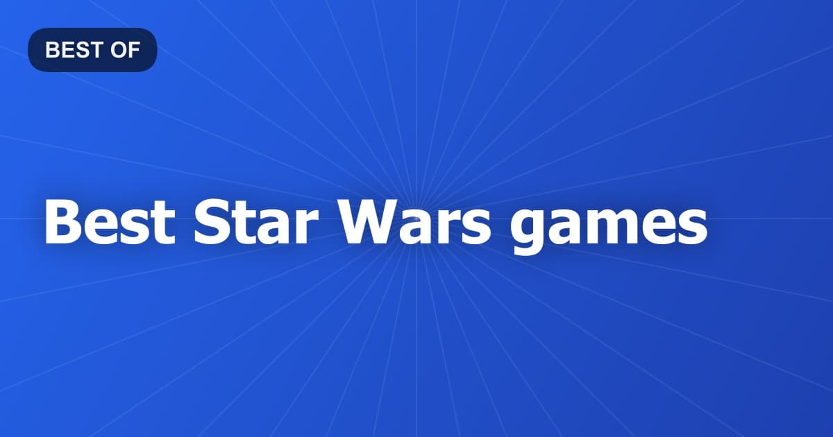 Best Star Wars games
