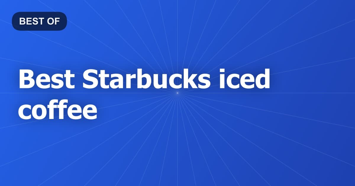 Best Starbucks iced coffee
