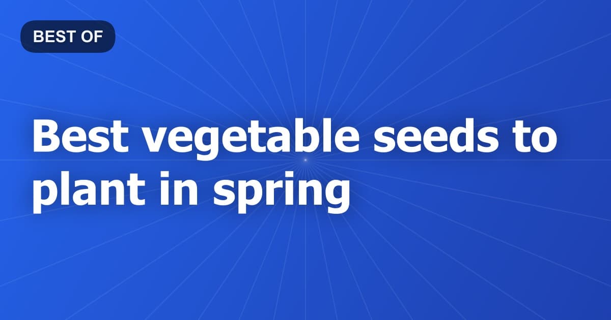 Best vegetable seeds to plant in spring