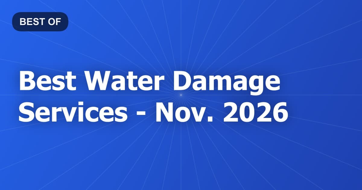 Best Water Damage Services - Nov. 2026