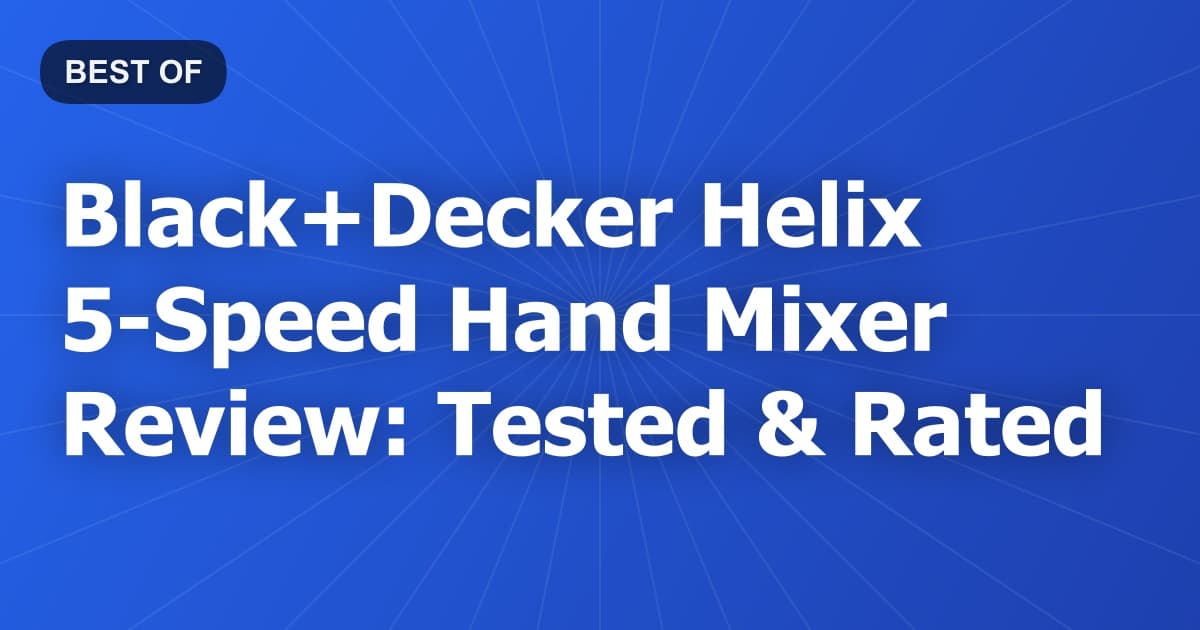 Black+Decker Helix 5-Speed Hand Mixer Review: Tested & Rated