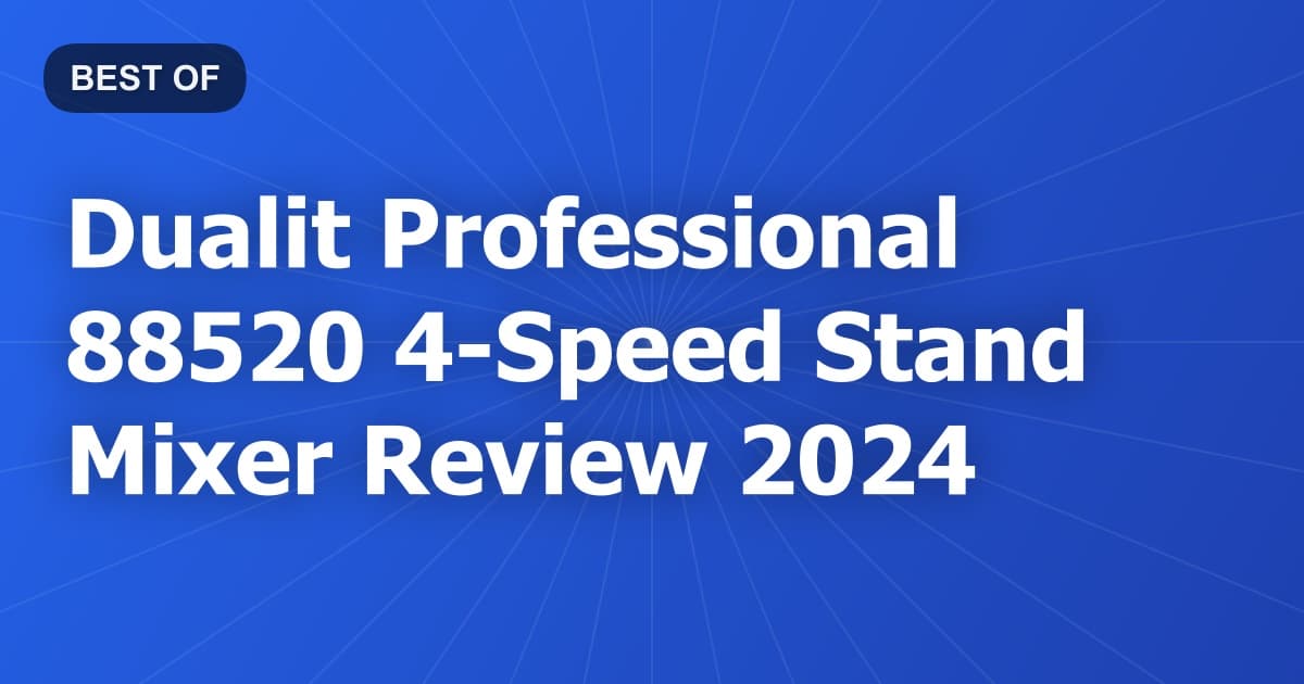 Dualit Professional 88520 4-Speed Stand Mixer Review 2024