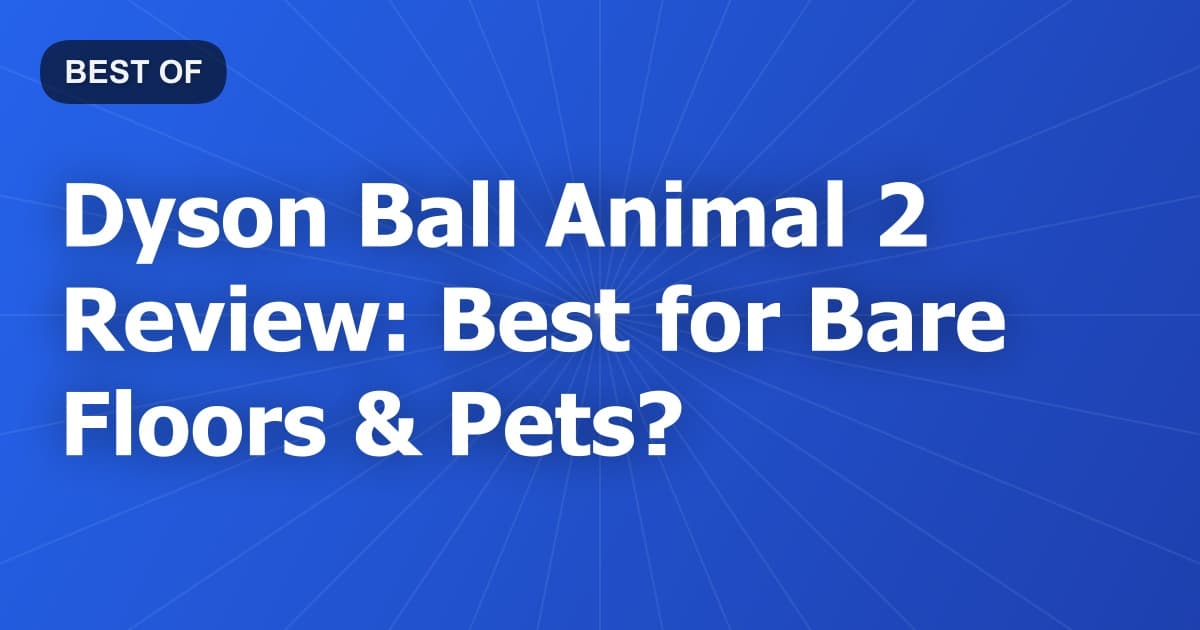 Dyson Ball Animal 2 Review: Best for Bare Floors & Pets?
