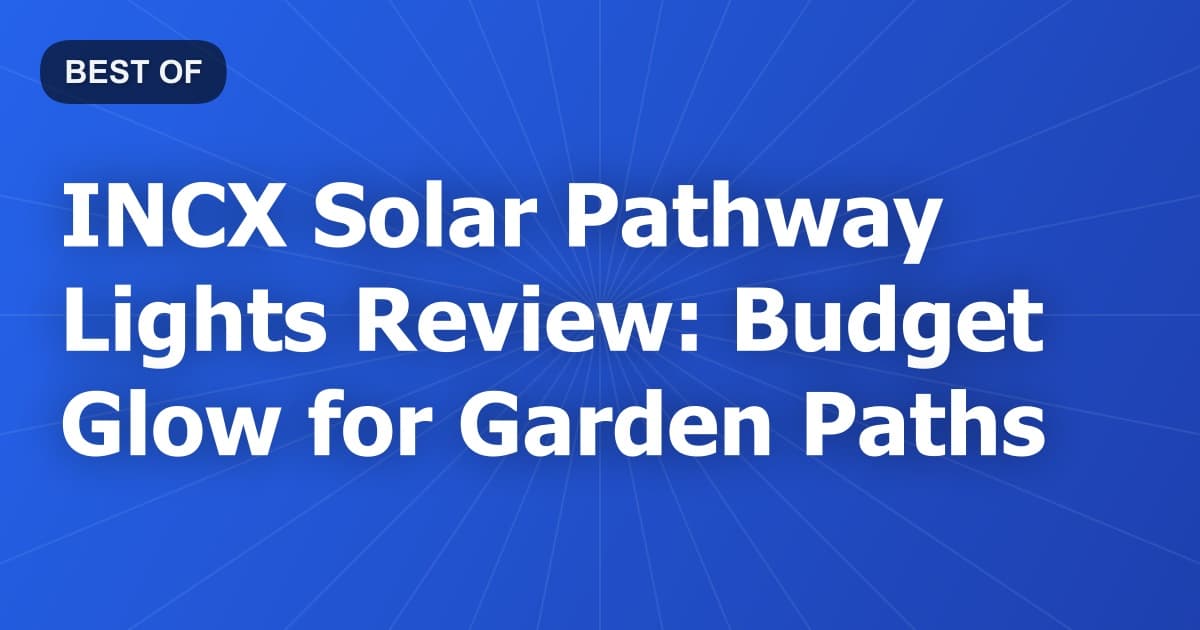 INCX Solar Pathway Lights Review: Budget Glow for Garden Paths