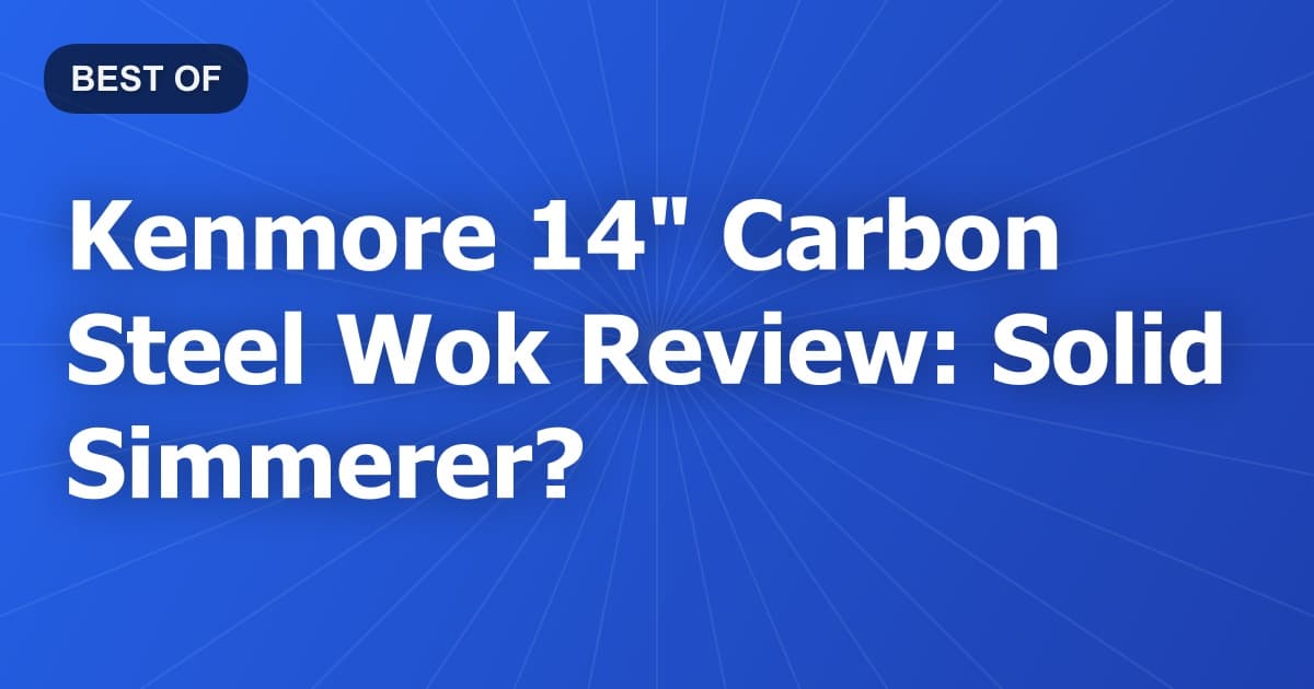 Kenmore 14" Carbon Steel Wok Review: Solid Simmerer?
