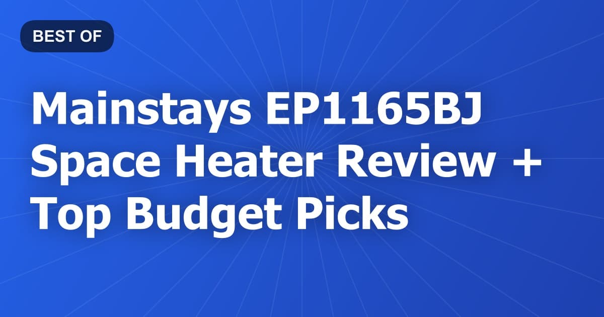 Mainstays EP1165BJ Space Heater Review + Top Budget Picks