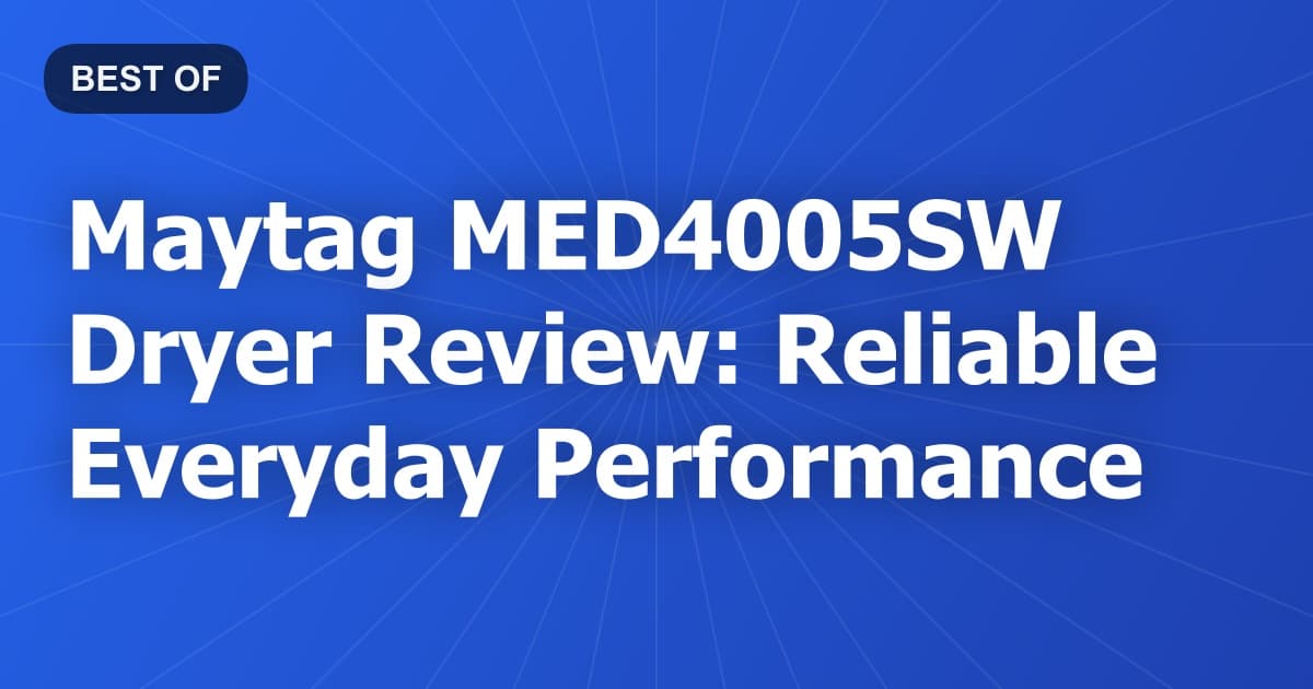 Maytag MED4005SW Dryer Review: Reliable Everyday Performance