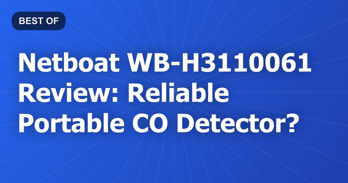 Netboat WB-H3110061 Review: Reliable Portable CO Detector?