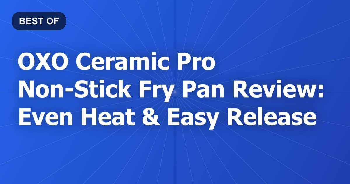 OXO Ceramic Pro Non-Stick Fry Pan Review: Even Heat & Easy Release