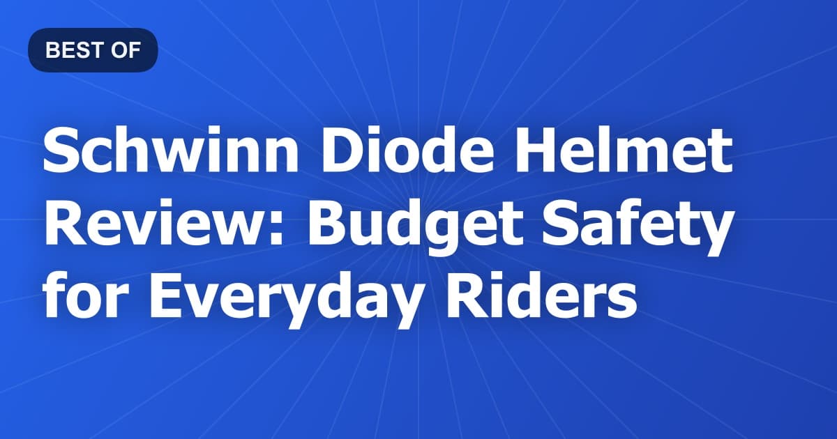 Schwinn Diode Helmet Review: Budget Safety for Everyday Riders