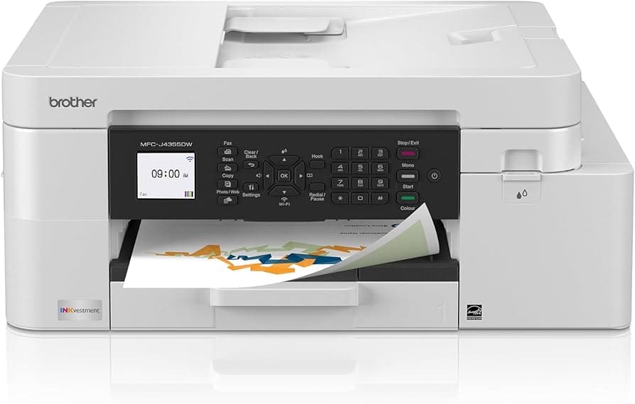 Brother INKvestment 4355 Wireless Color Inkjet All-in-One Printer with 1.8” Color Display and Manual Feed Slot | Includes Refresh Subscription Trial(1) (MFC-J4355DW) Current Model: MFCJ4355DW New